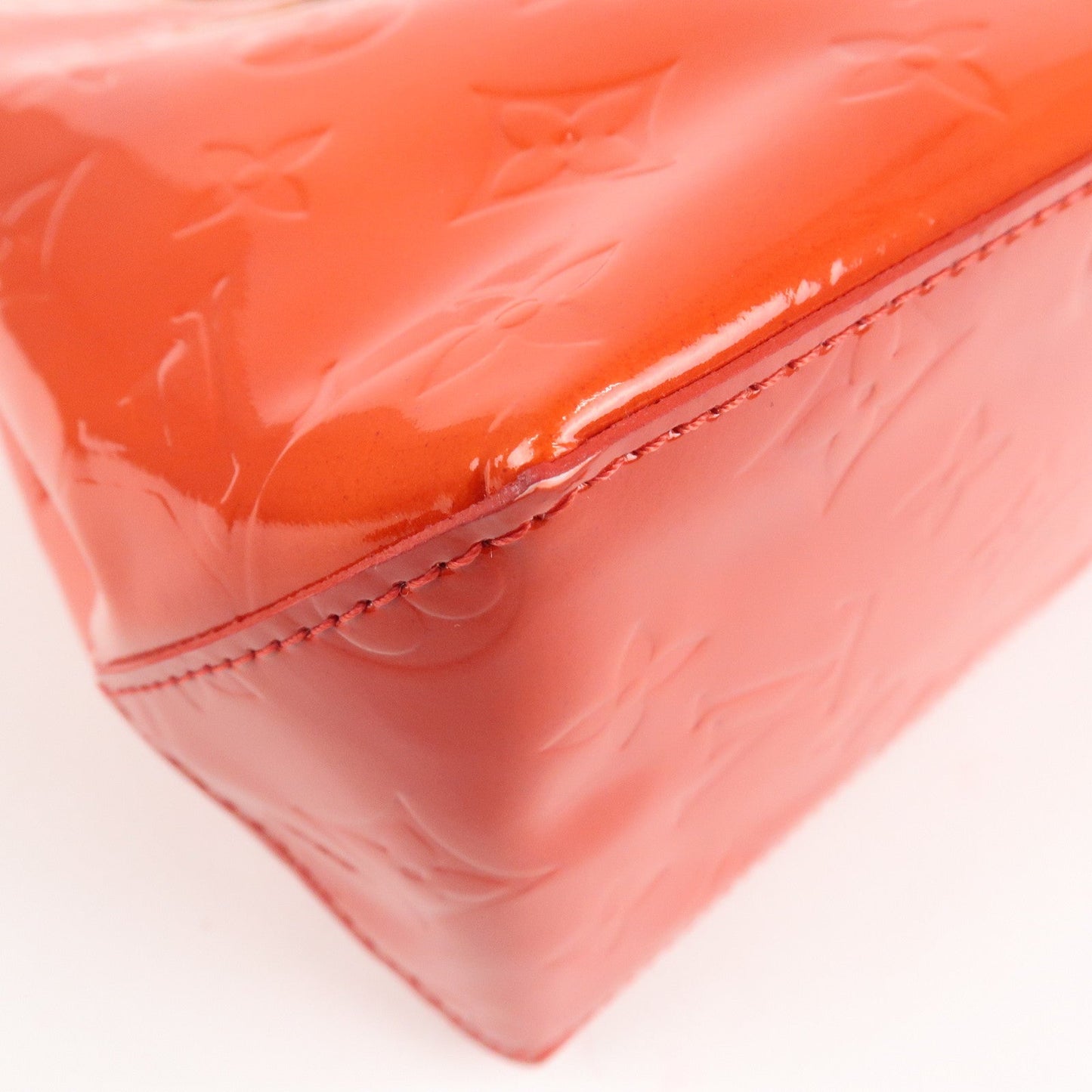 Louis Vuitton Monogram Vernis Lead PM Hand Bag Rouge M91088