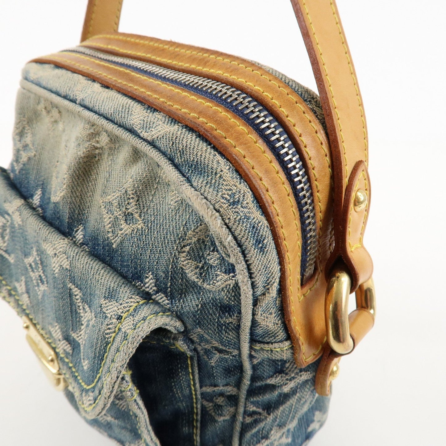 Louis Vuitton Monogram Denim Camera Bag Shoulder Bag Blue M95348