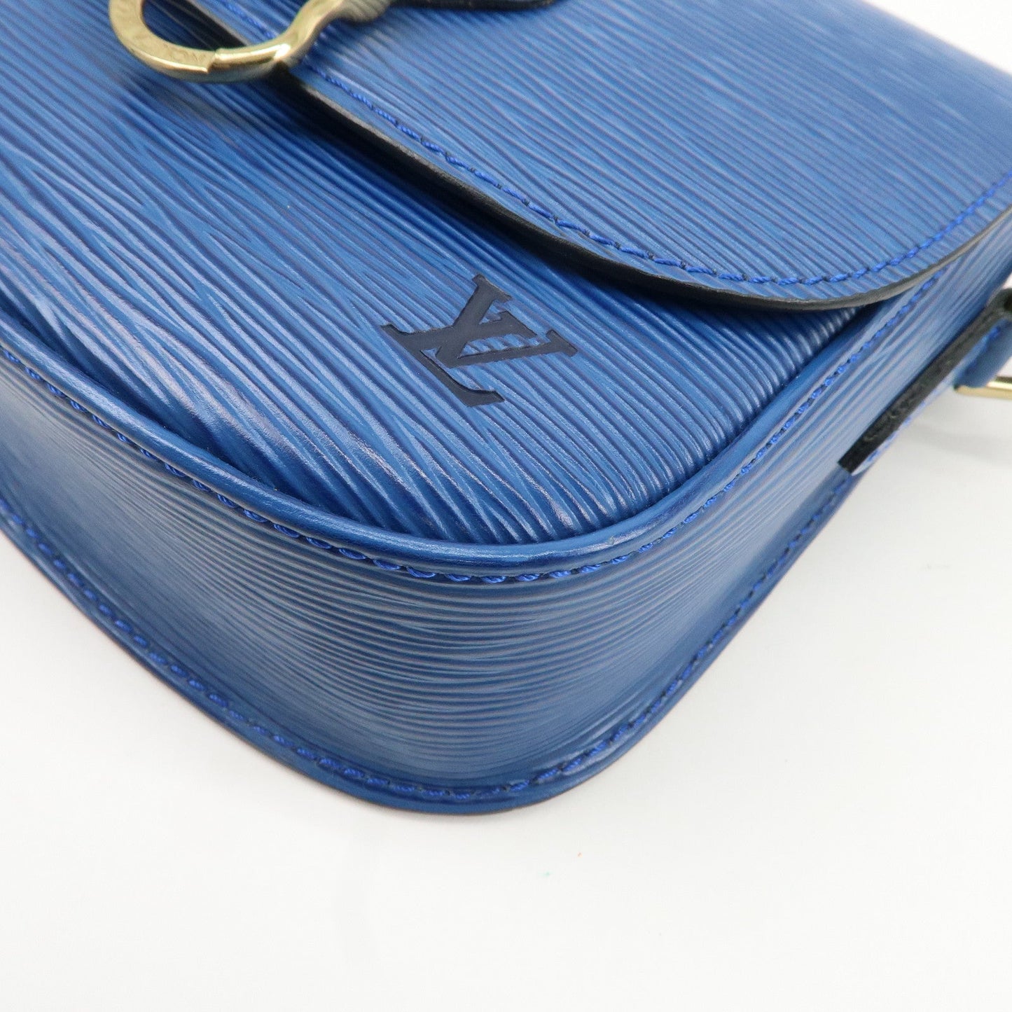 Louis Vuitton Epi Mini Saint Cloud Shoulder Bag Blue M52215