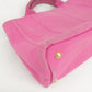 Prada Logo Canapa Mini Canvas Hand Bag Tote Bag Pink