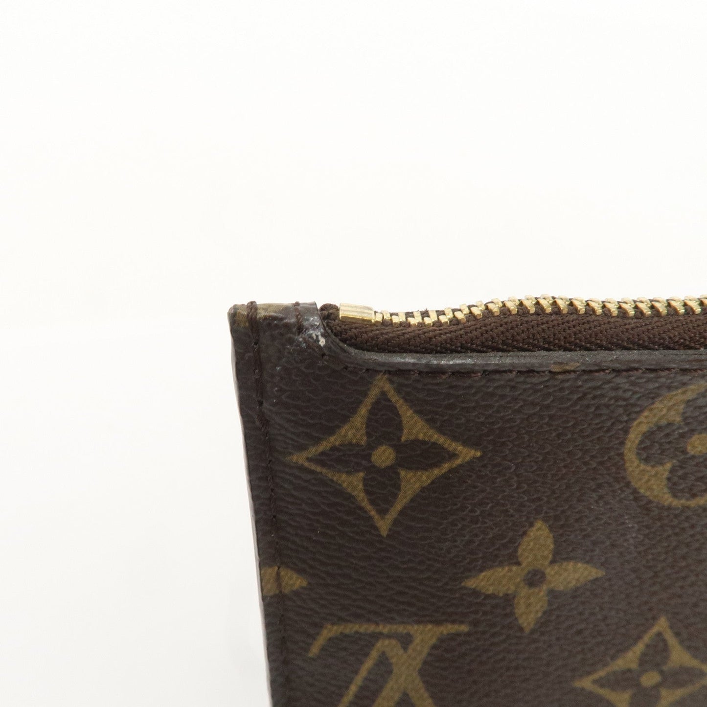 Louis Vuitton Monogram Pouch For Neverfull PM Brown Fuchsia