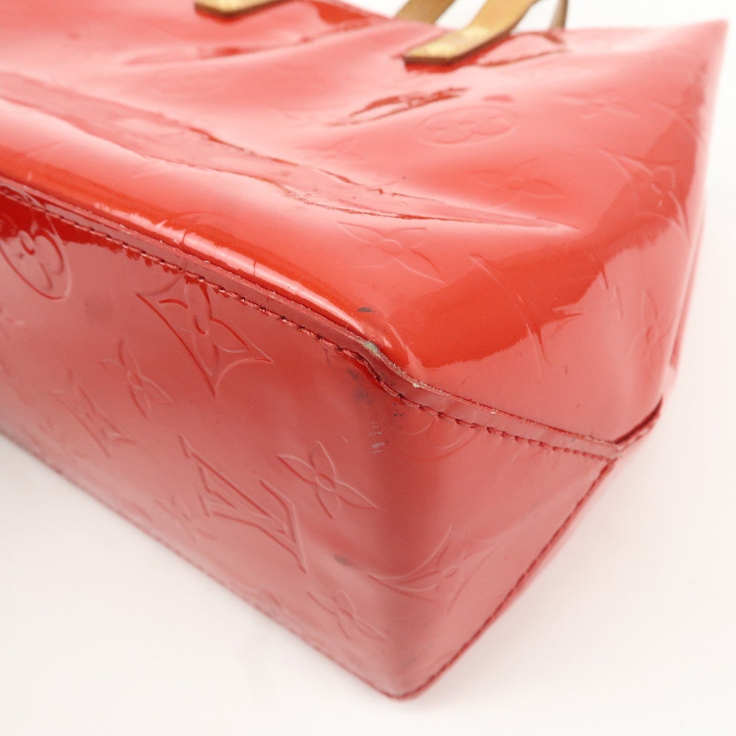 Louis Vuitton Monogram Vernis Lead PM Hand Bag M91088 Rouge