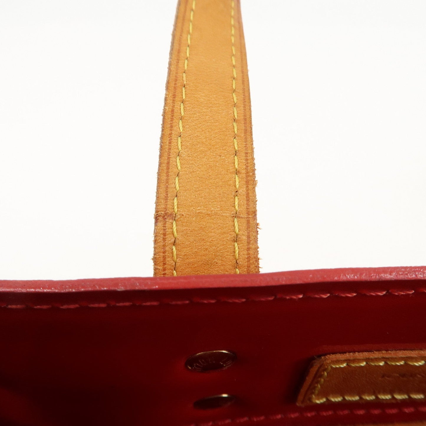 Louis Vuitton Monogram Vernis Lead PM Hand Bag Rouge M91088