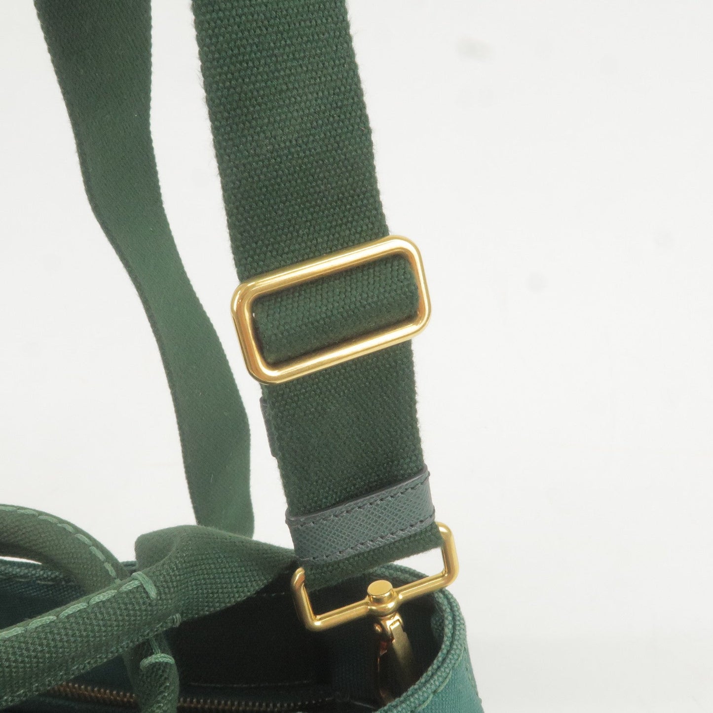 Prada Canapa Mini Canvas 2Way Bag Shoulder Bag Green B2439G