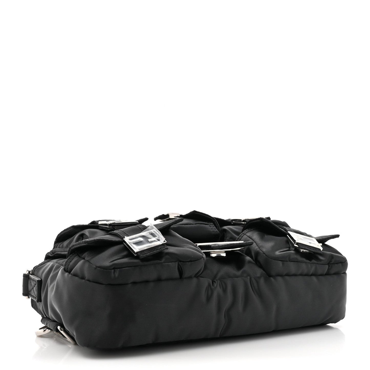 Amelia Econyl Cuoio Romano Multipocket Baguette Black