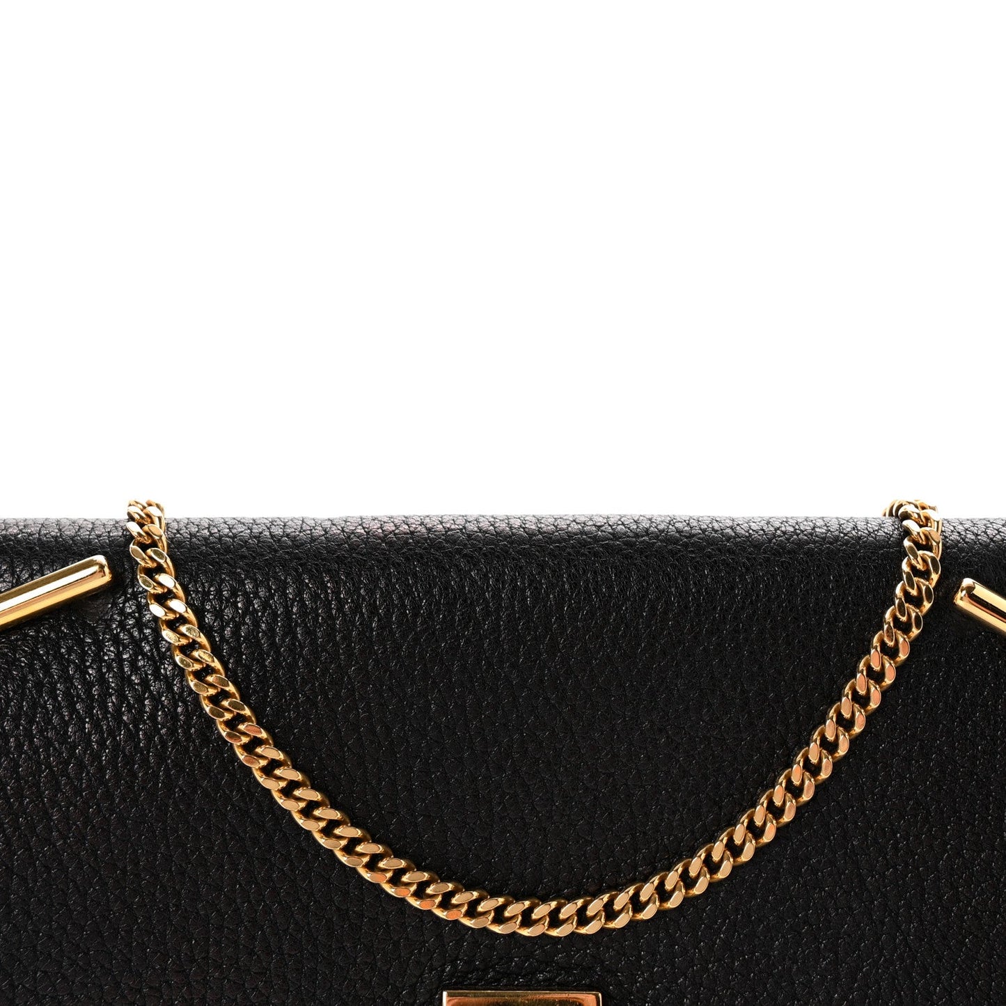Amelia Grained Lambskin Drew Shoulder Bag Black