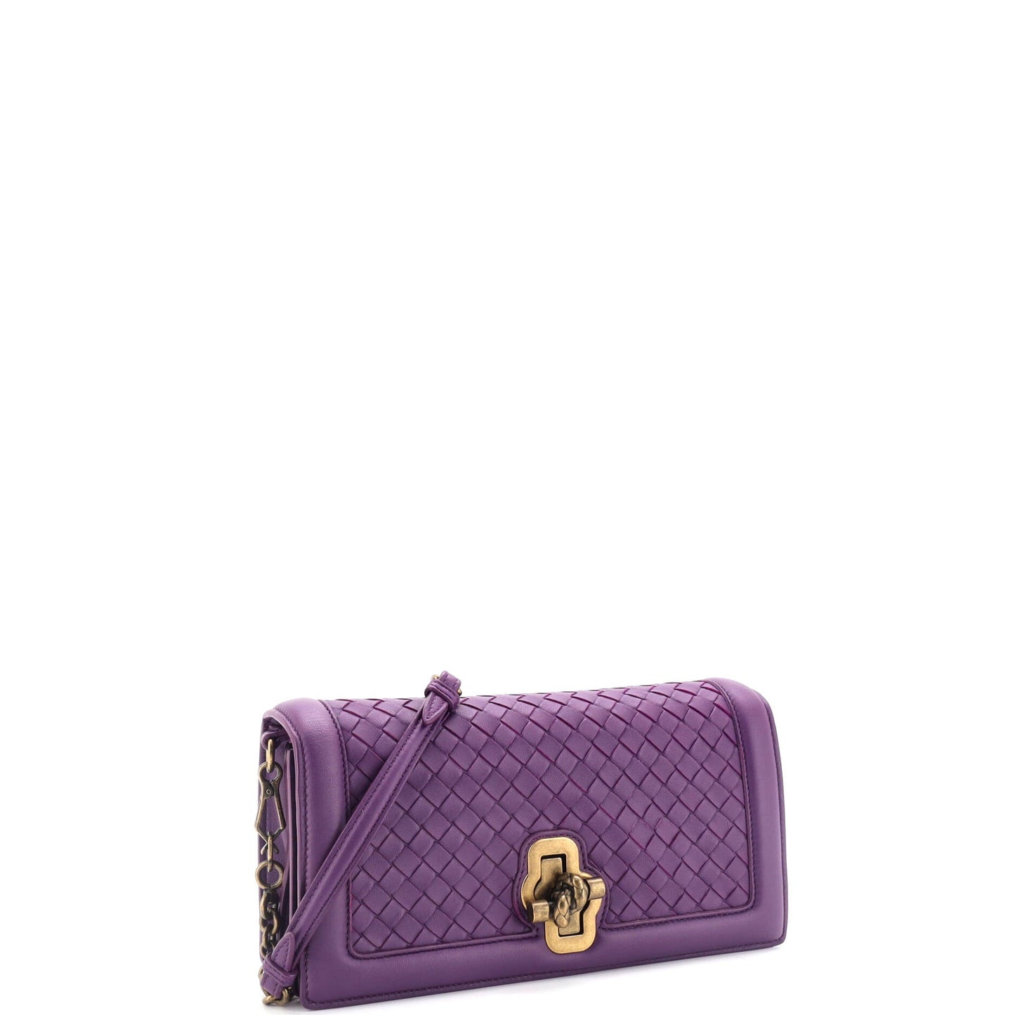 Olimpia Knot Chain Clutch Intrecciato Nappa