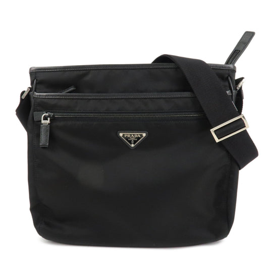 PRADA Triangle Logo Nylon Shoulder Bag Messenger Bag Black 2VH953  d