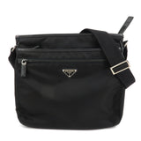 PRADA Triangle Logo Nylon Shoulder Bag Messenger Bag Black 2VH953  d