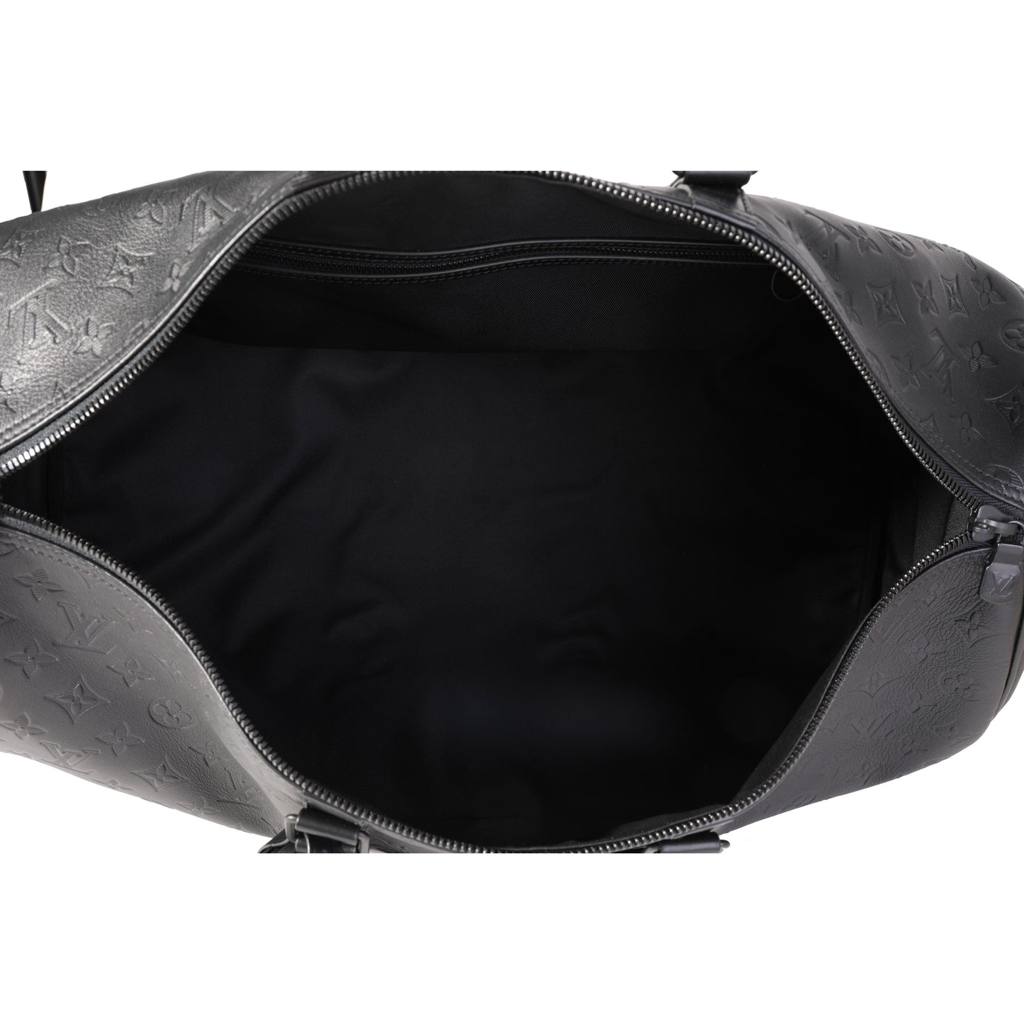 Louis Vuitton Louis Vuitton Black Monogram Shadow Leather Keepall Bandoulière 50