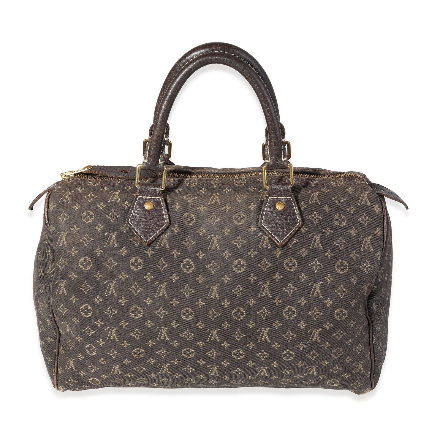 Louis Vuitton Louis Vuitton Brown Mini Lin Speedy 30