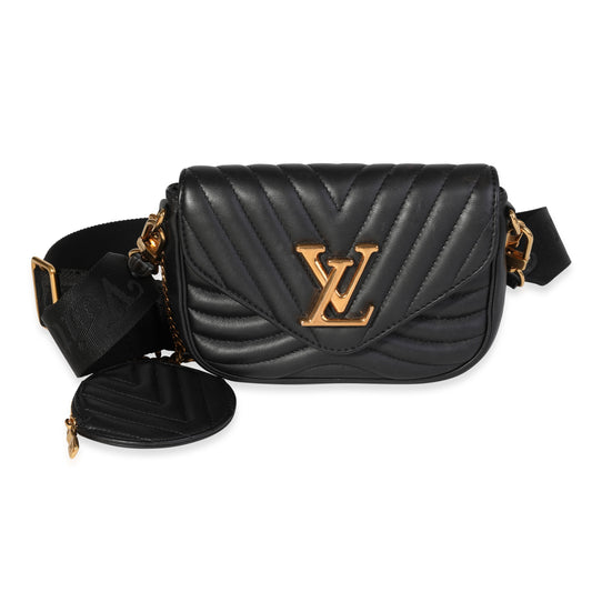 Louis Vuitton Louis Vuitton Black Quilted Leather New Wave Multi-Pochette