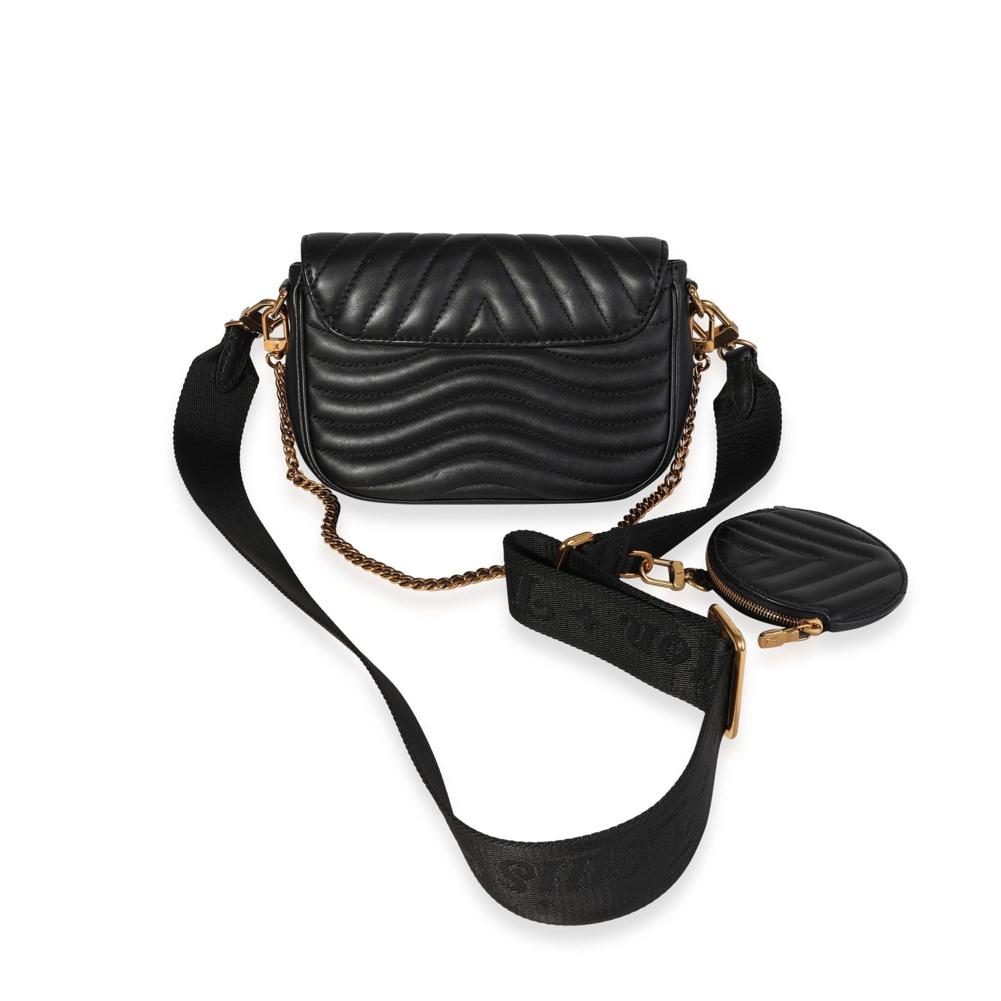 Louis Vuitton Louis Vuitton Black Quilted Leather New Wave Multi-Pochette