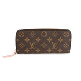 Louis Vuitton Louis Vuitton Monogram Canvas & Rose Ballerine Clémence Wallet