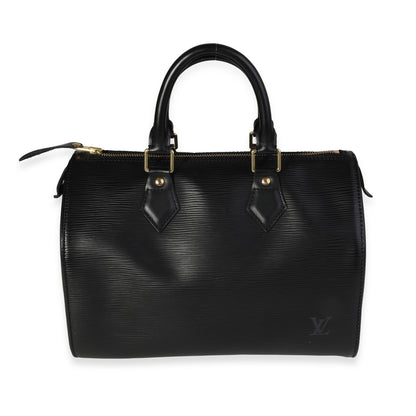 Louis Vuitton Louis Vuitton Black Epi Leather Speedy 25