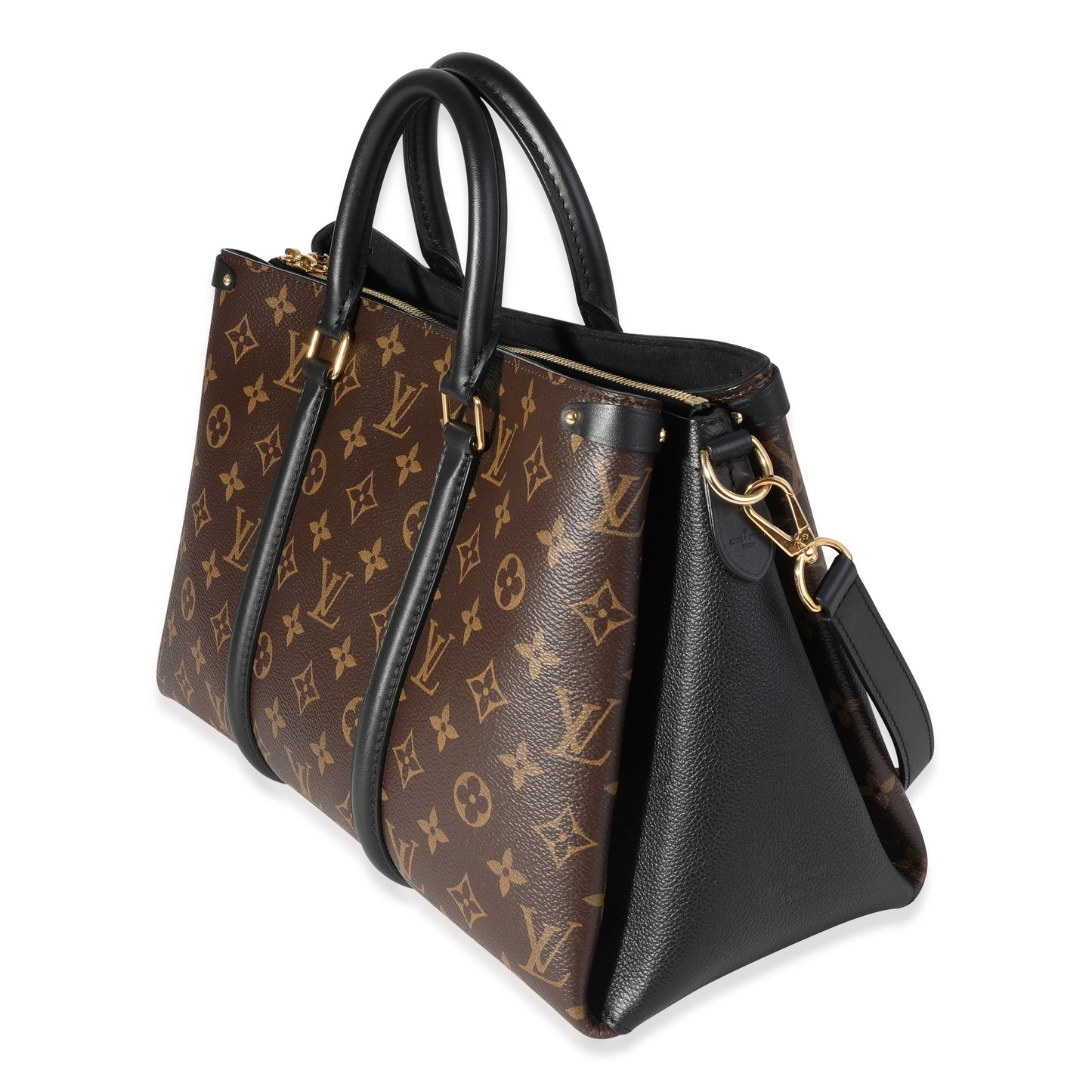 Louis Vuitton Louis Vuitton Monogram Canvas & Black Leather Soufflot MM