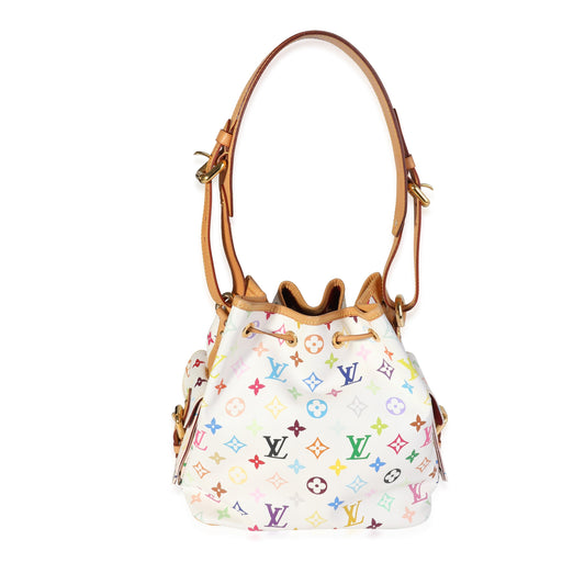 Louis Vuitton Louis Vuitton x Takashi Murakami White Monogram Multicolore Petit Noé