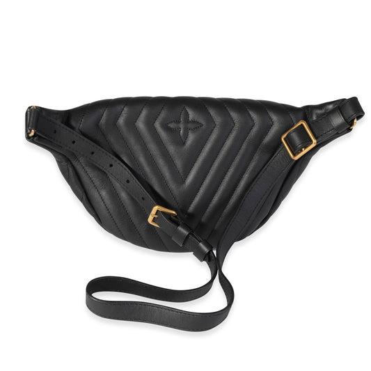 Louis Vuitton Louis Vuitton Black Quilted Leather New Wave Bumbag