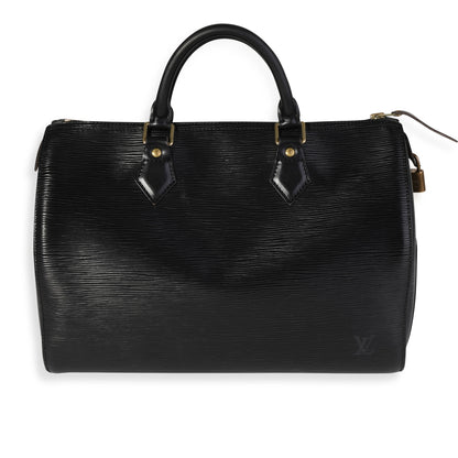 Louis Vuitton Louis Vuitton Black Epi Leather Speedy 30