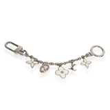 Louis Vuitton Louis Vuitton Silver & White Fleur DEpi Bag Charm & Key Holder