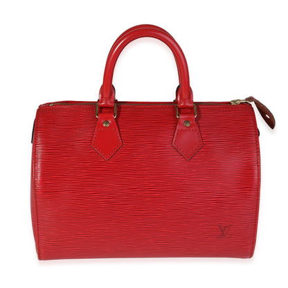 Louis Vuitton Louis Vuitton Red Epi Leather Speedy 25