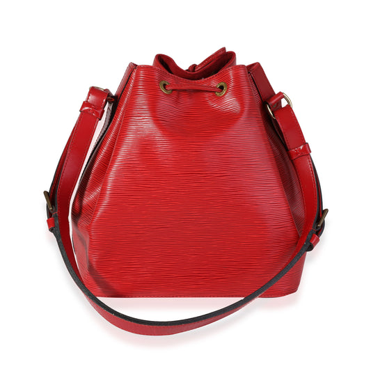 Louis Vuitton Louis Vuitton Red Epi Leather Petit Noé