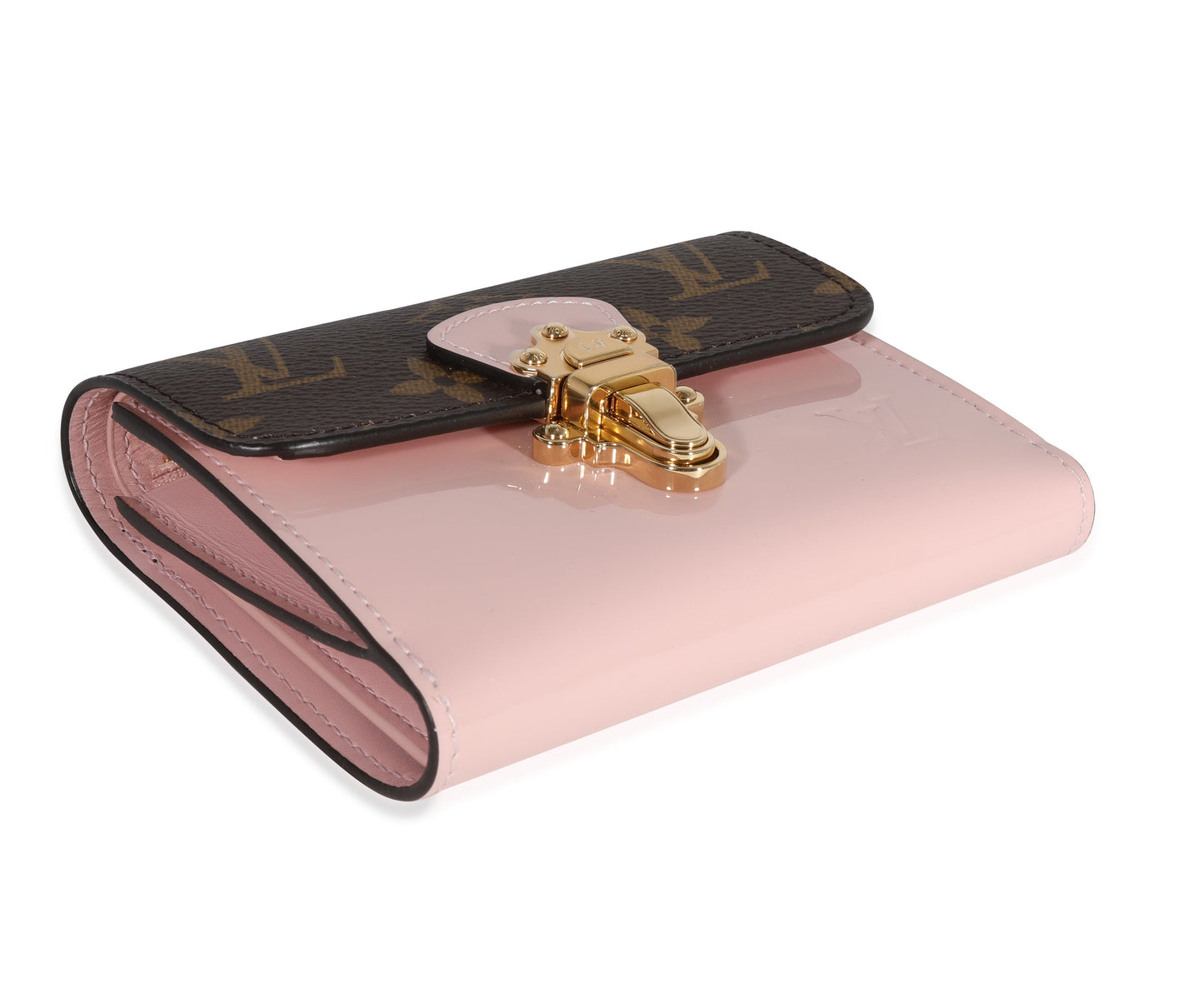 Louis Vuitton Louis Vuitton Monogram Canvas & Rose Ballerine Vernis Cherrywood Wallet