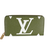 Louis Vuitton Louis Vuitton Khaki & White Monogram Giant Zippy Wallet