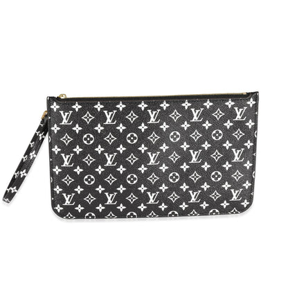 Louis Vuitton Louis Vuitton Black & White Monogram Canvas Neverfull Pochette