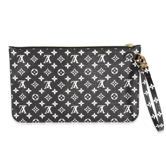 Louis Vuitton Louis Vuitton Black & White Monogram Canvas Neverfull Pochette
