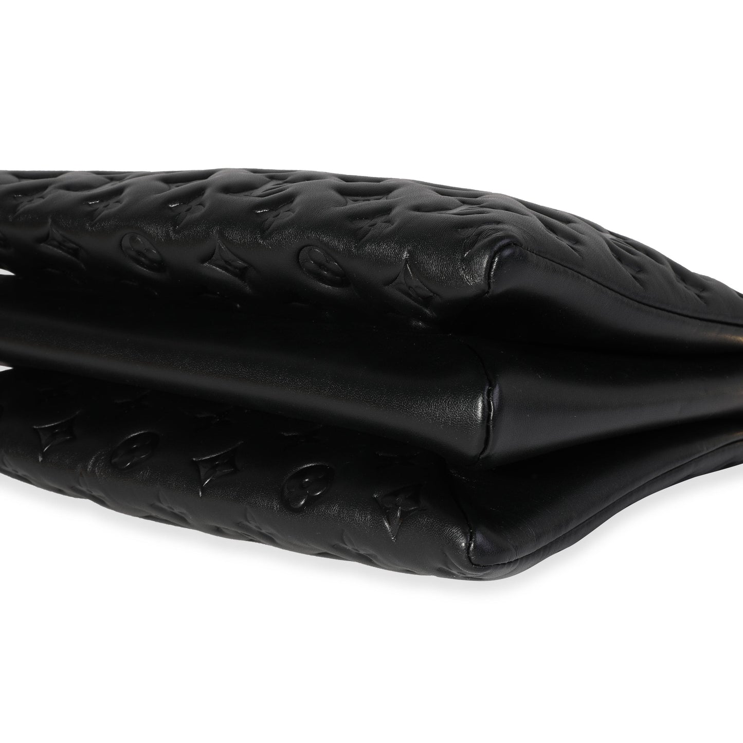 Louis Vuitton Louis Vuitton Black Embossed Lambskin Coussin MM