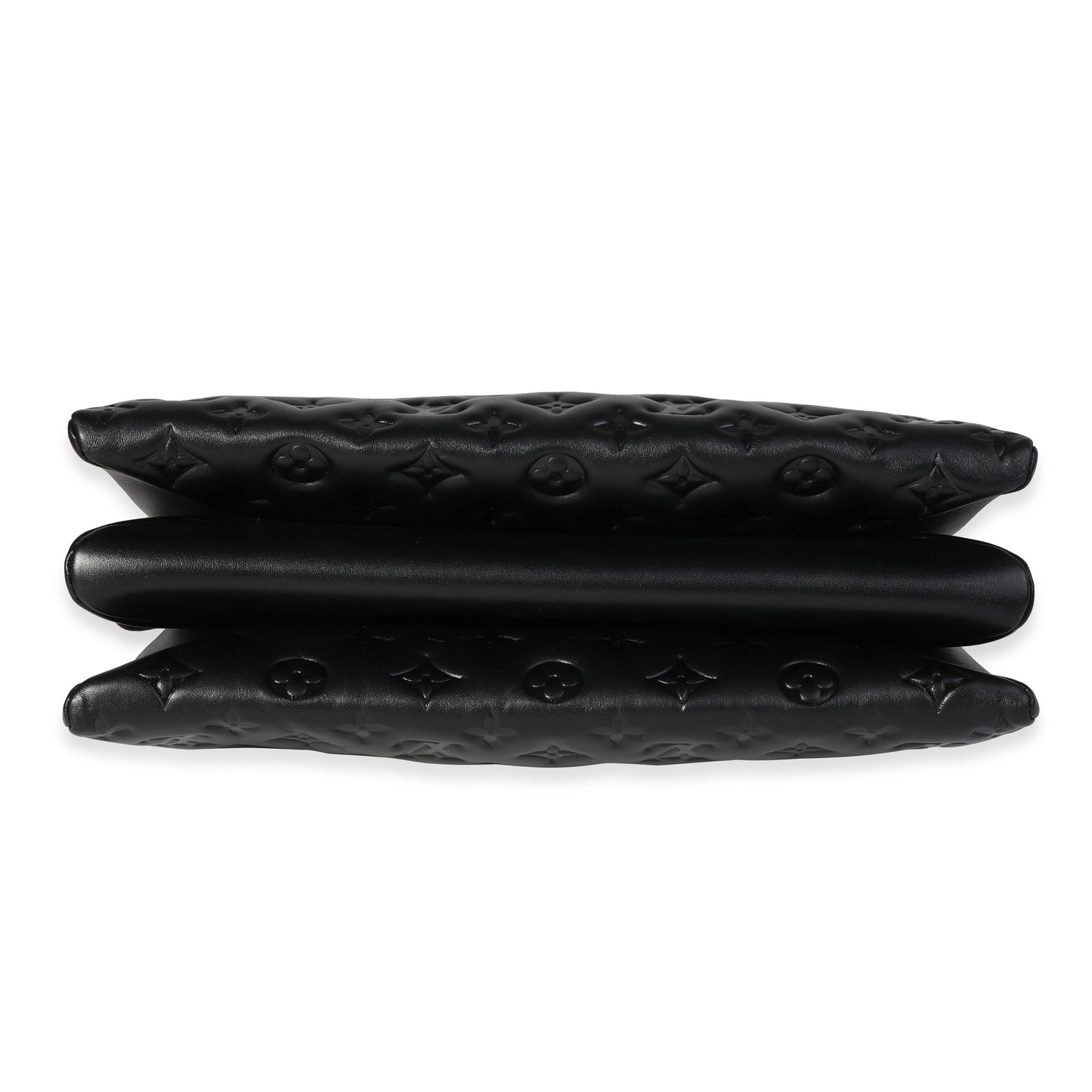 Louis Vuitton Louis Vuitton Black Embossed Lambskin Coussin MM