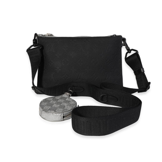 Louis Vuitton Louis Vuitton Silver Damier Glitter & Black Monogram Taurillon Sac In The Loop