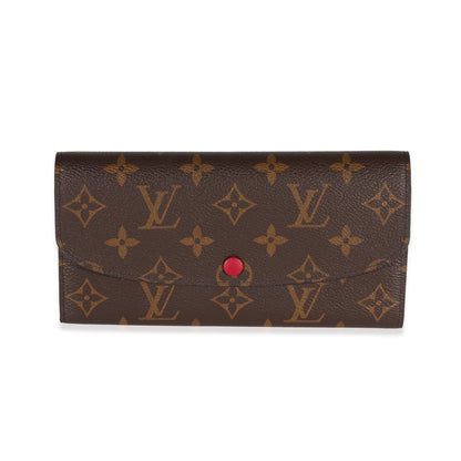 Louis Vuitton Louis Vuitton Monogram Canvas & Fuchsia Emilie Wallet