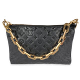Louis Vuitton Louis Vuitton Black Monogram Puffy Lambskin Coussin MM