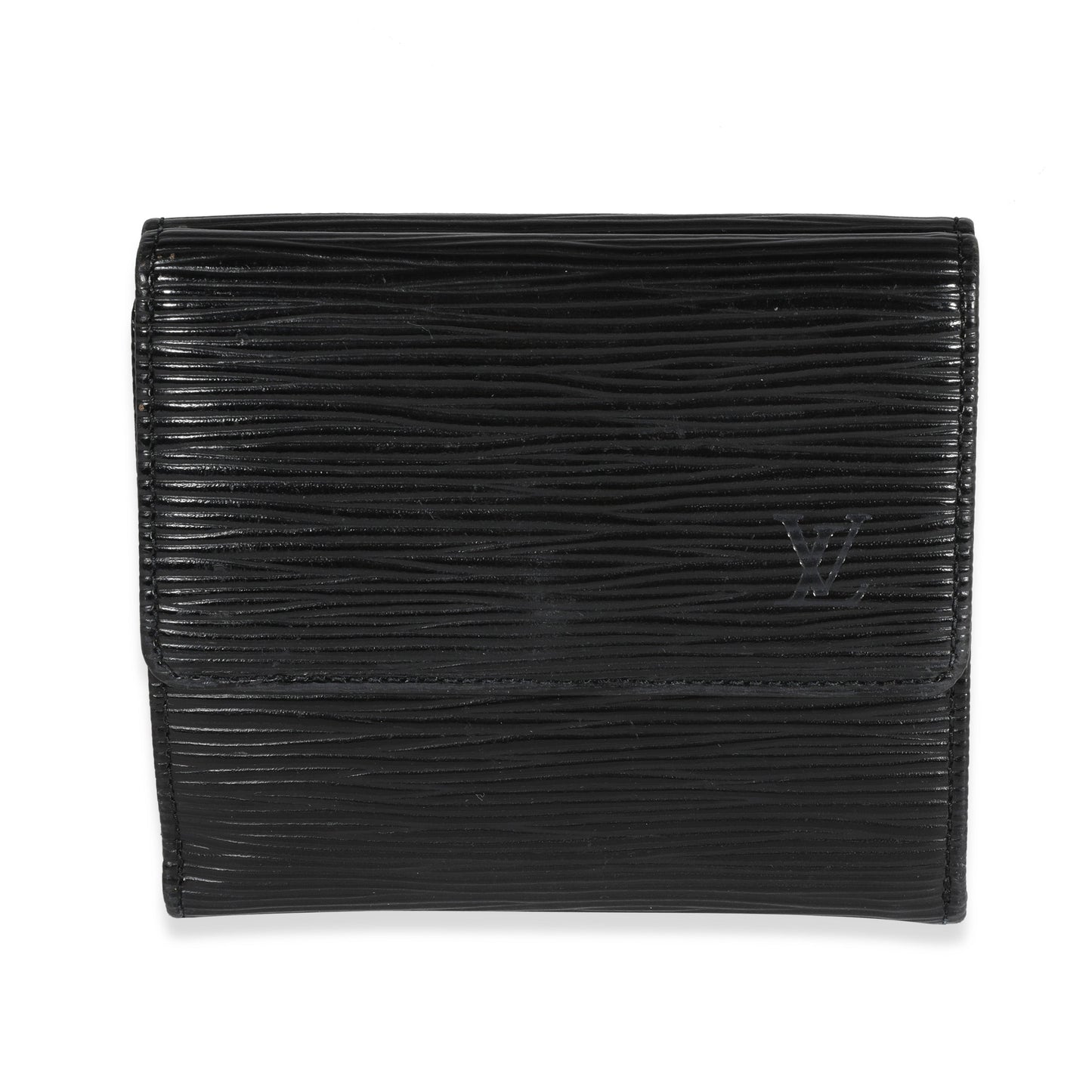 Louis Vuitton Louis Vuitton Black Epi Leather Porte-Monnaie Compact Wallet