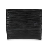 Louis Vuitton Louis Vuitton Black Epi Leather Porte-Monnaie Compact Wallet