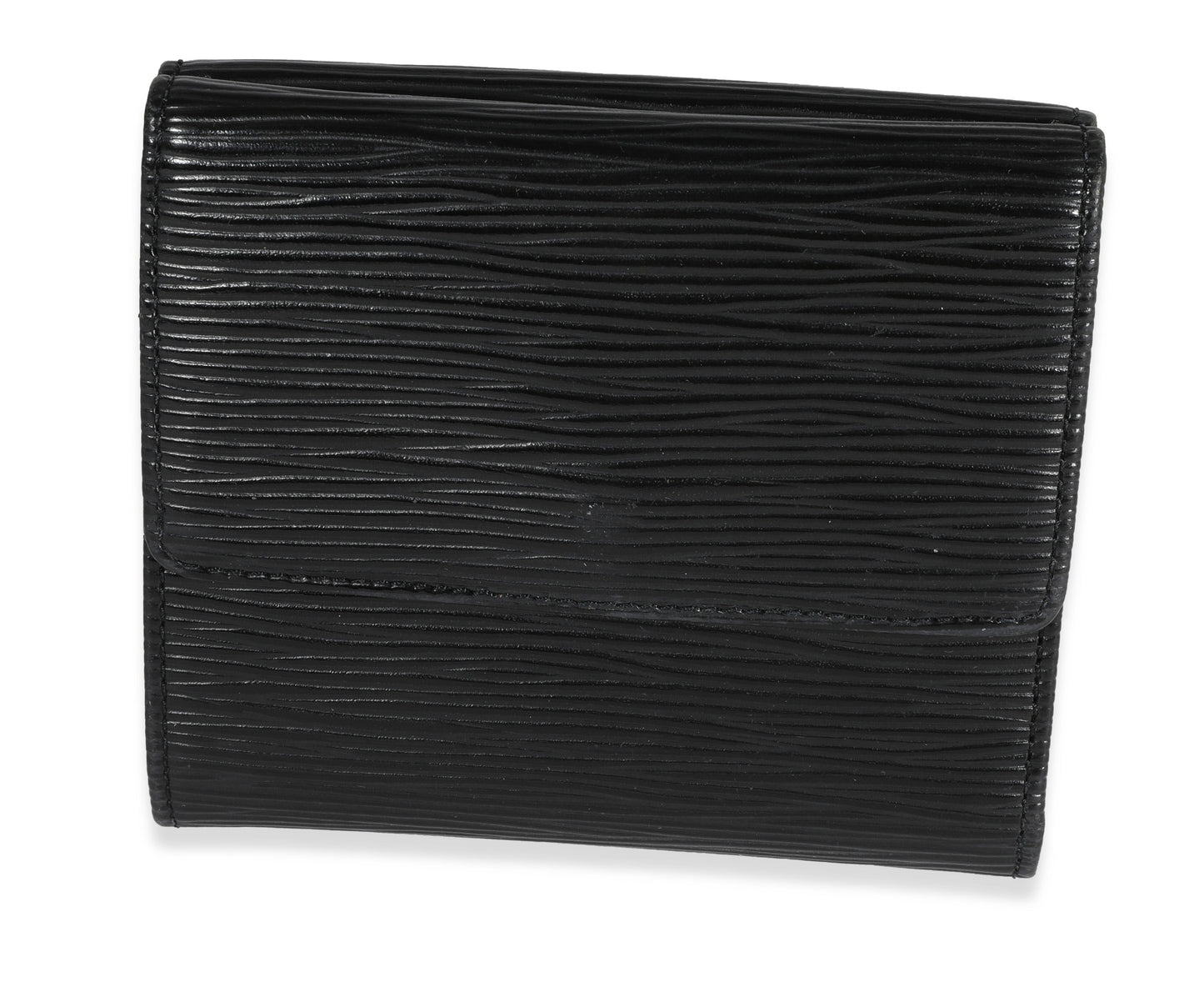 Louis Vuitton Louis Vuitton Black Epi Leather Porte-Monnaie Compact Wallet
