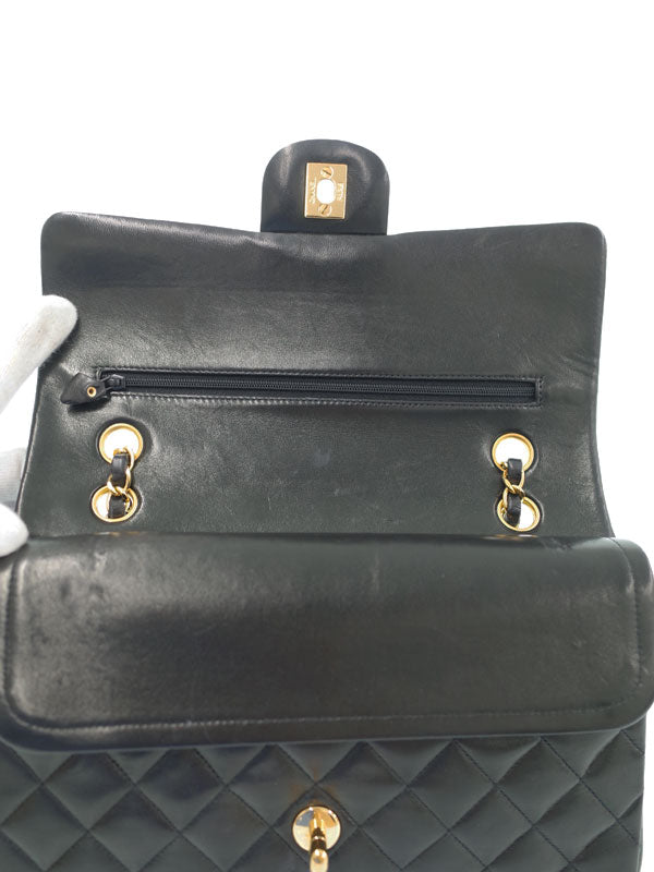 Chanel Matelasse Chain Shoulder Bag Lambskin Black
