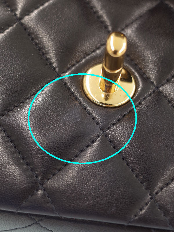 Chanel Matelasse Chain Shoulder Bag Lambskin Black