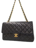 Chanel Matelasse Chain Shoulder Bag Lambskin Black