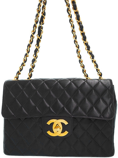 Chanel Deca Matelasse Chain Shoulder Bag Lambskin