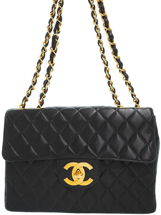 Chanel Deca Matelasse Chain Shoulder Bag Lambskin
