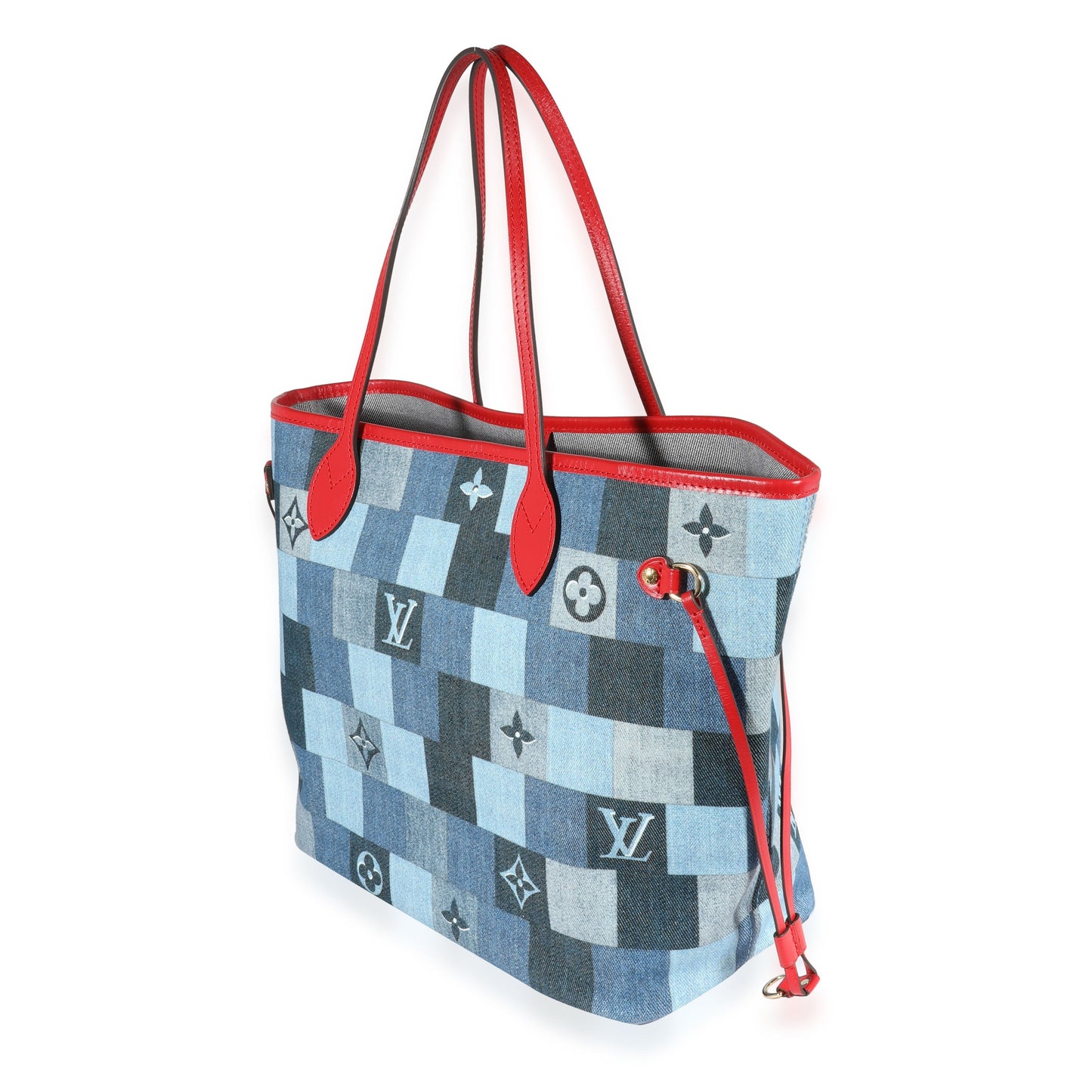 Louis Vuitton Louis Vuitton Blue Denim Monogram Patchwork Neverfull MM