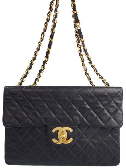 Chanel Deca Matelasse Chain Shoulder Bag Lambskin