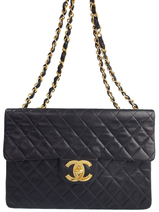 Chanel Deca Matelasse Chain Shoulder Bag Lambskin