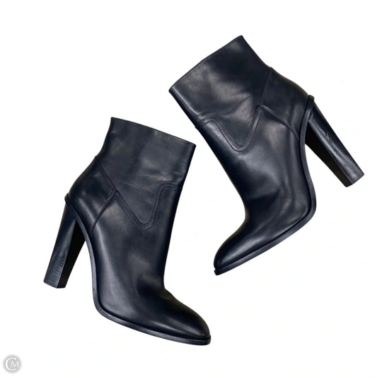 Boots Luxury Designer By Yves Saint Laurent In Black, Size: 9.5