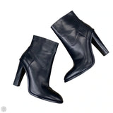 Boots Luxury Designer By Yves Saint Laurent In Black, Size: 9.5