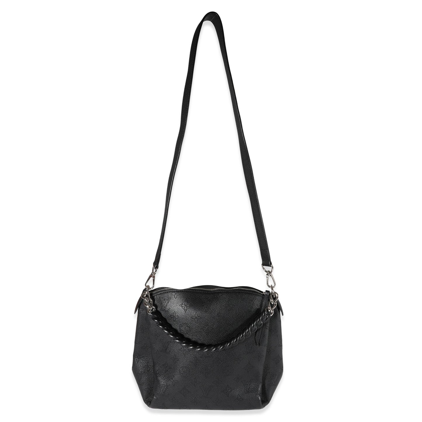 Louis Vuitton Louis Vuitton Black Mahina Leather Babylone Chain BB
