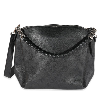 Louis Vuitton Louis Vuitton Black Mahina Leather Babylone Chain BB